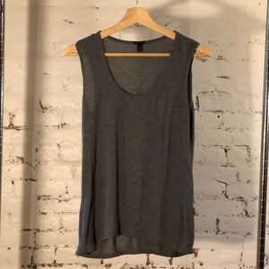 Drapey JCrew grey tank top